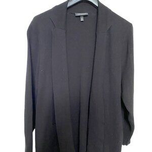 Lane Bryant Womens Open Black Long Line Cotton Cardigan 18/20 Office Goth Witchy